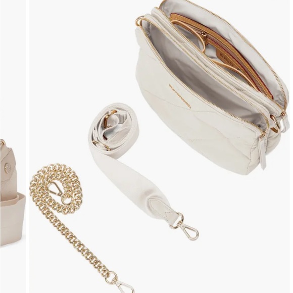 MZ Wallace Cream Quilted Crossbody Bag - Picture 2 of 10